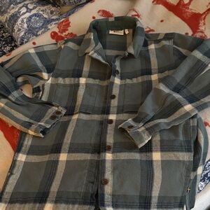 Fjallraven Green and Blue Plaid Shirt